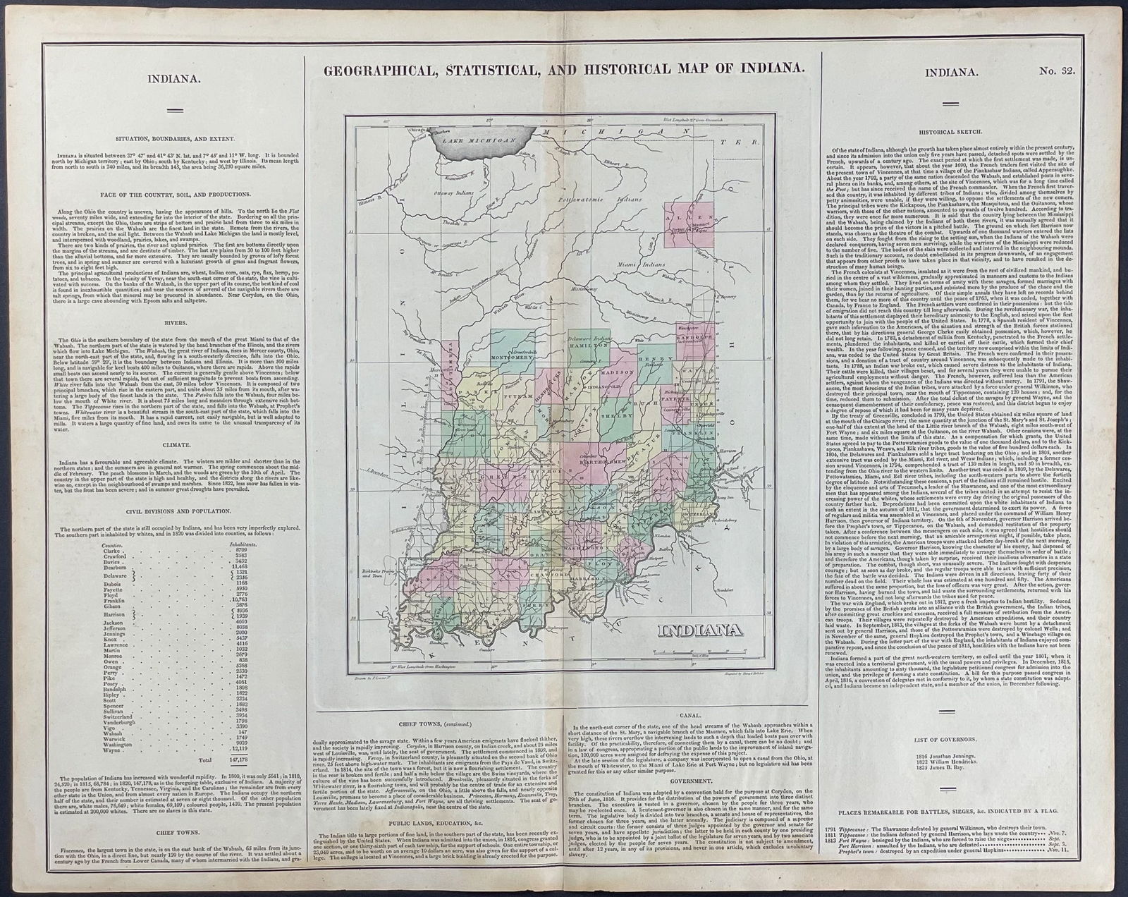 Carey & Lea - Map of Indiana (1 of 1)