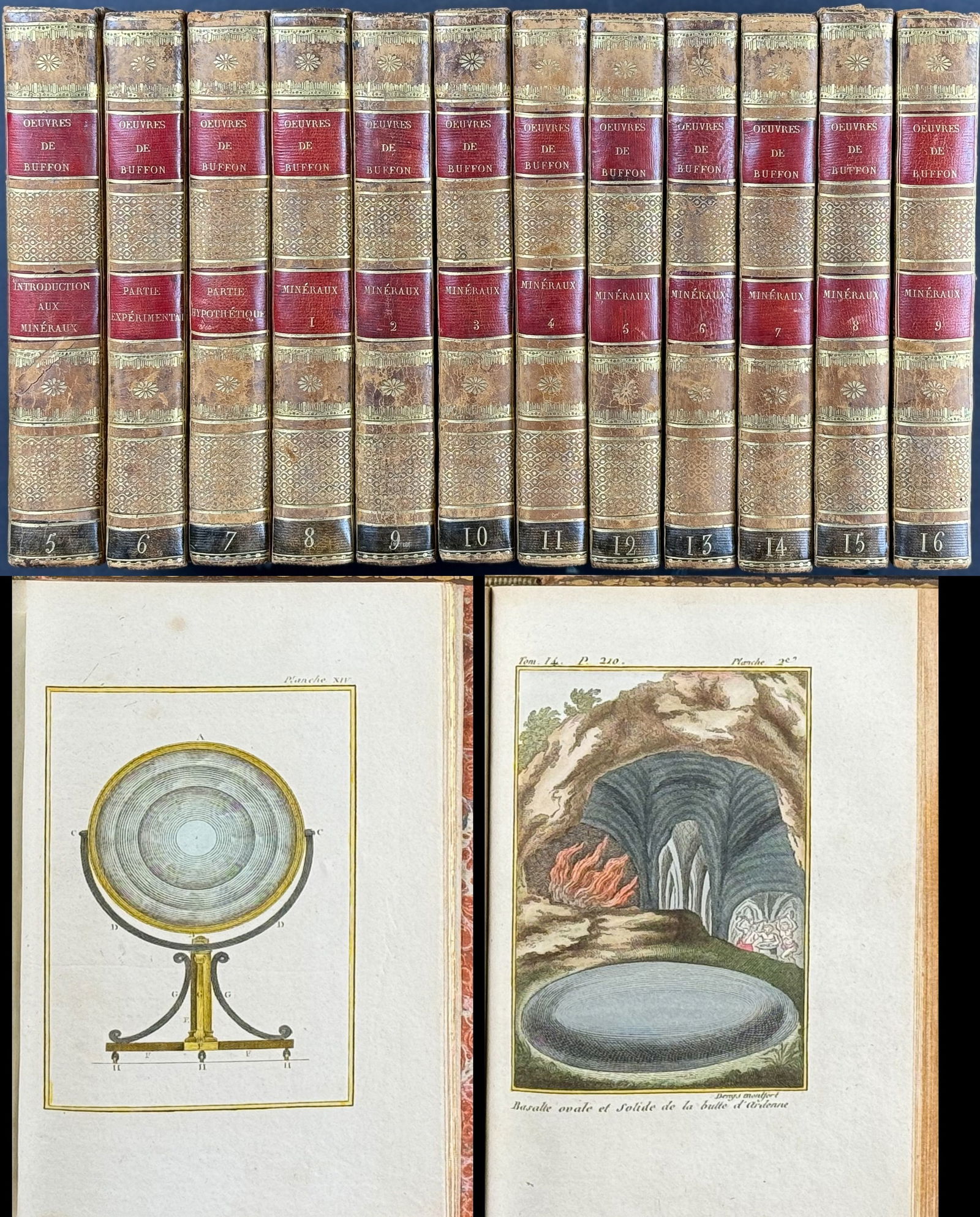 Buffon's Histoire Naturelle, Mineraux Section - 12 Volumes with 40 Engravings (20 in color, 20 (1 of 20)