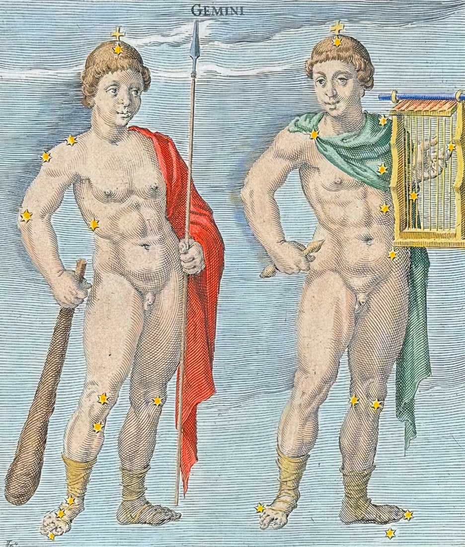 Gheyn - Gemini or The Twins, Celestial Chart (1 of 2)