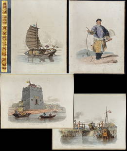 Alexander's Costume of China - Volume with 48 Originally Hand-colored Aquatint Engravings: This volume with 48 originally hand-colored aquatint engravings is William Alexander's Costume of China. This is the first edition of the work and was published by William Miller in 1805. William Alex