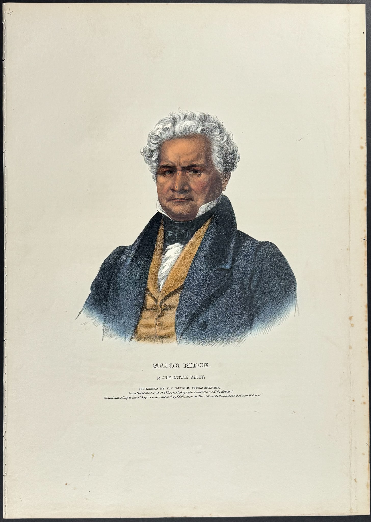 McKenney & Hall, Folio - Major Ridge, A Cherokee Chief (1 of 1)