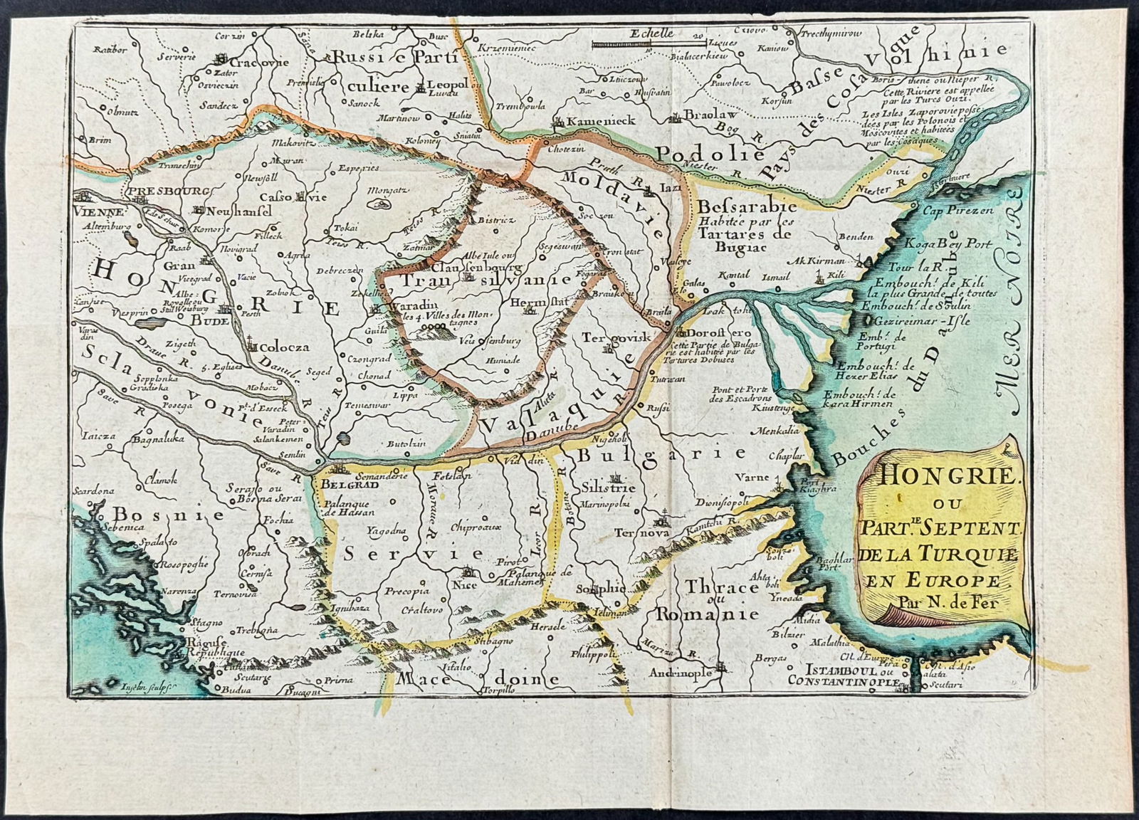 Duval - Map of Southeast Europe (Hungary, Transylvania, Bulgaria, Bosnia) (1 of 1)