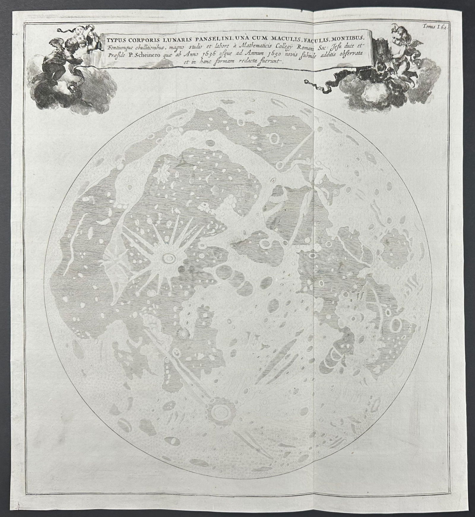 Kircher, pub. 1682 - Surface of the Moon (1 of 1)