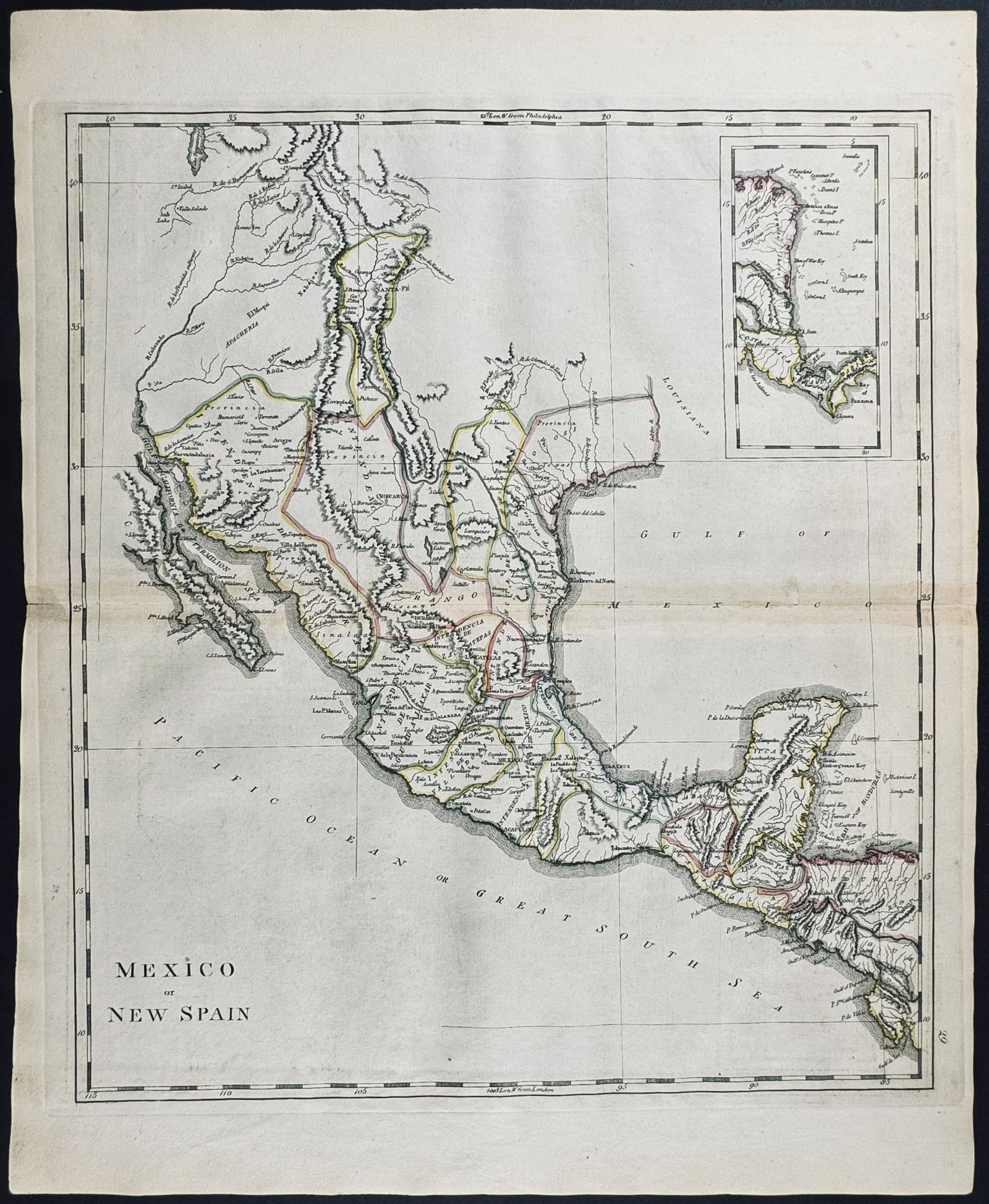 Carey, pub. 1814 - Map of Mexico or New Spain (1 of 1)