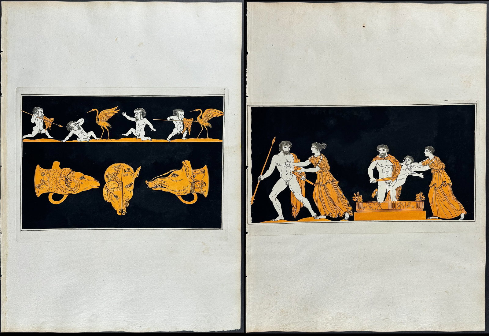 Hamilton - Pair of Engravings of a Painting from a Grecian Vase (1 of 3)