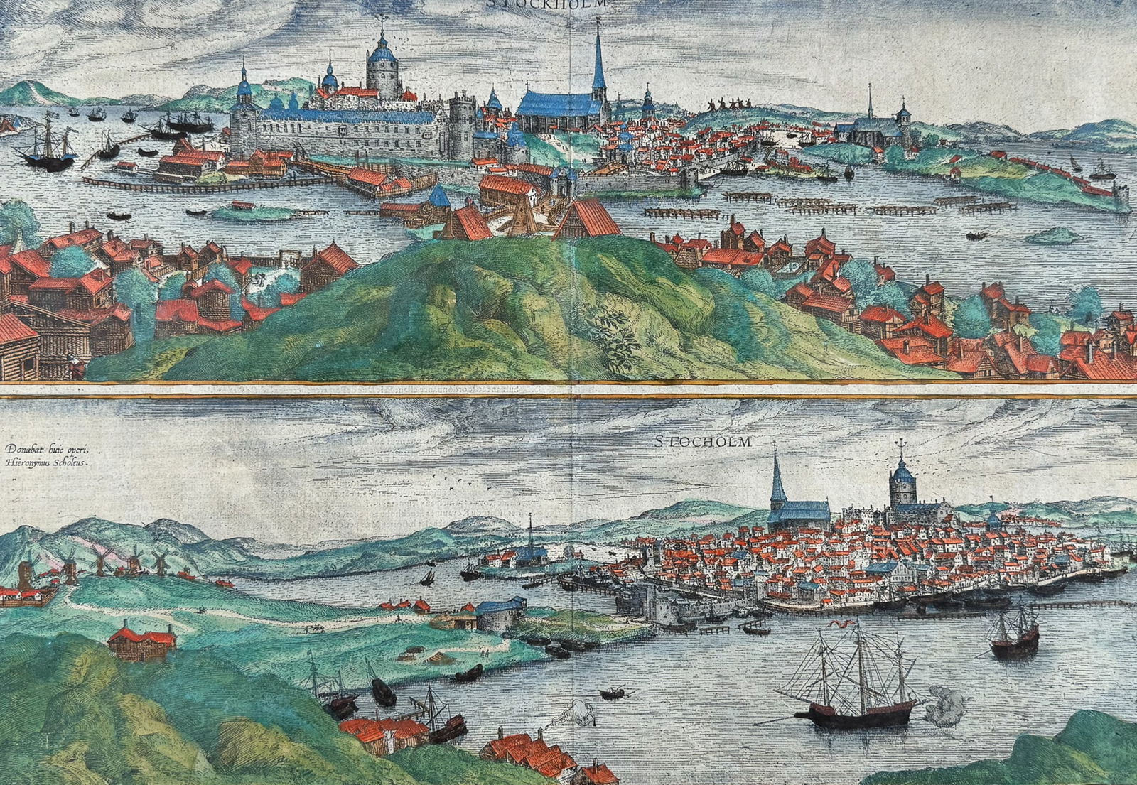 Braun & Hogenberg, pub. 1575 - View of Stockholm, Sweden (1 of 2)