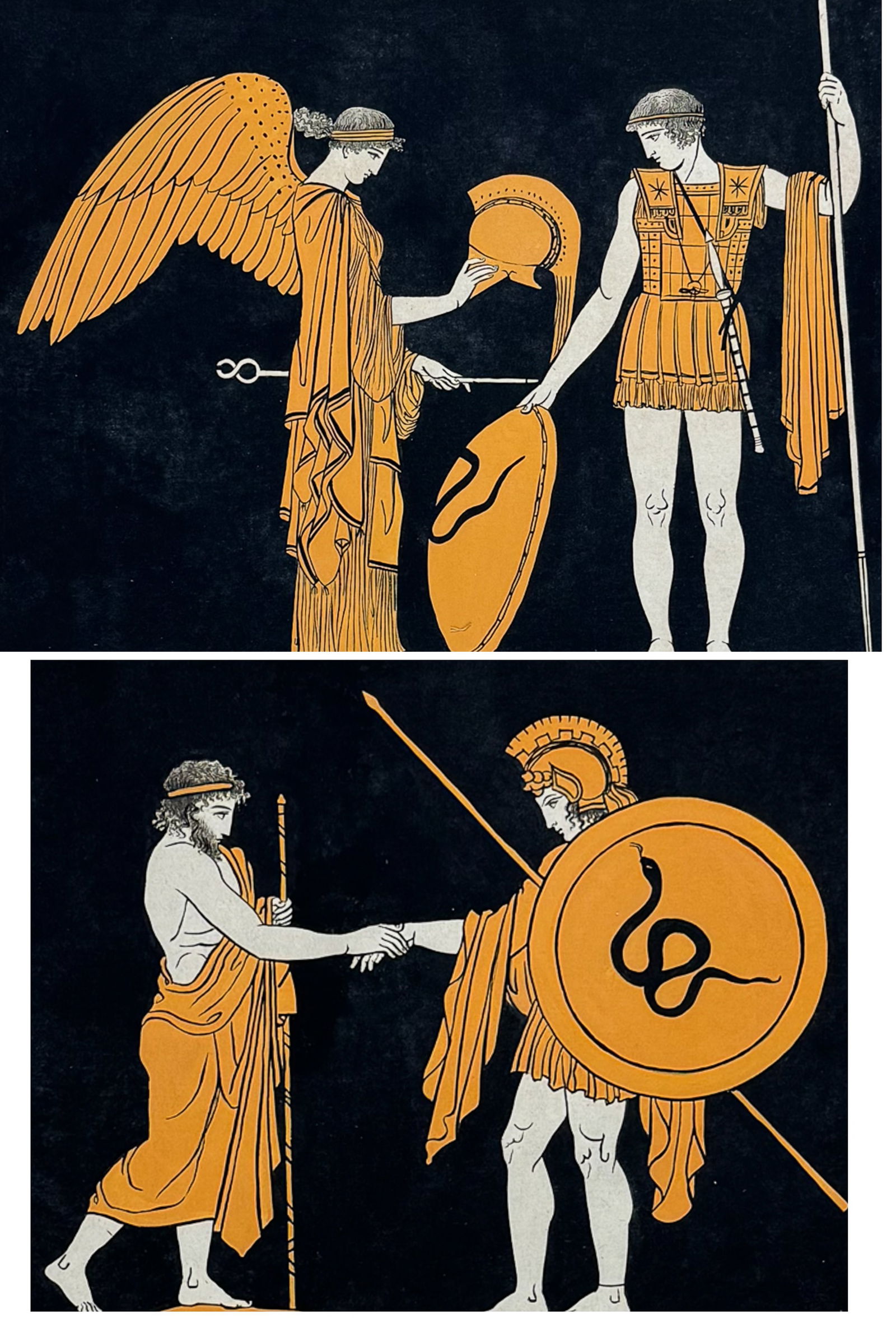 Hamilton - Pair of Engravings of a Painting from a Grecian Vase (1 of 5)