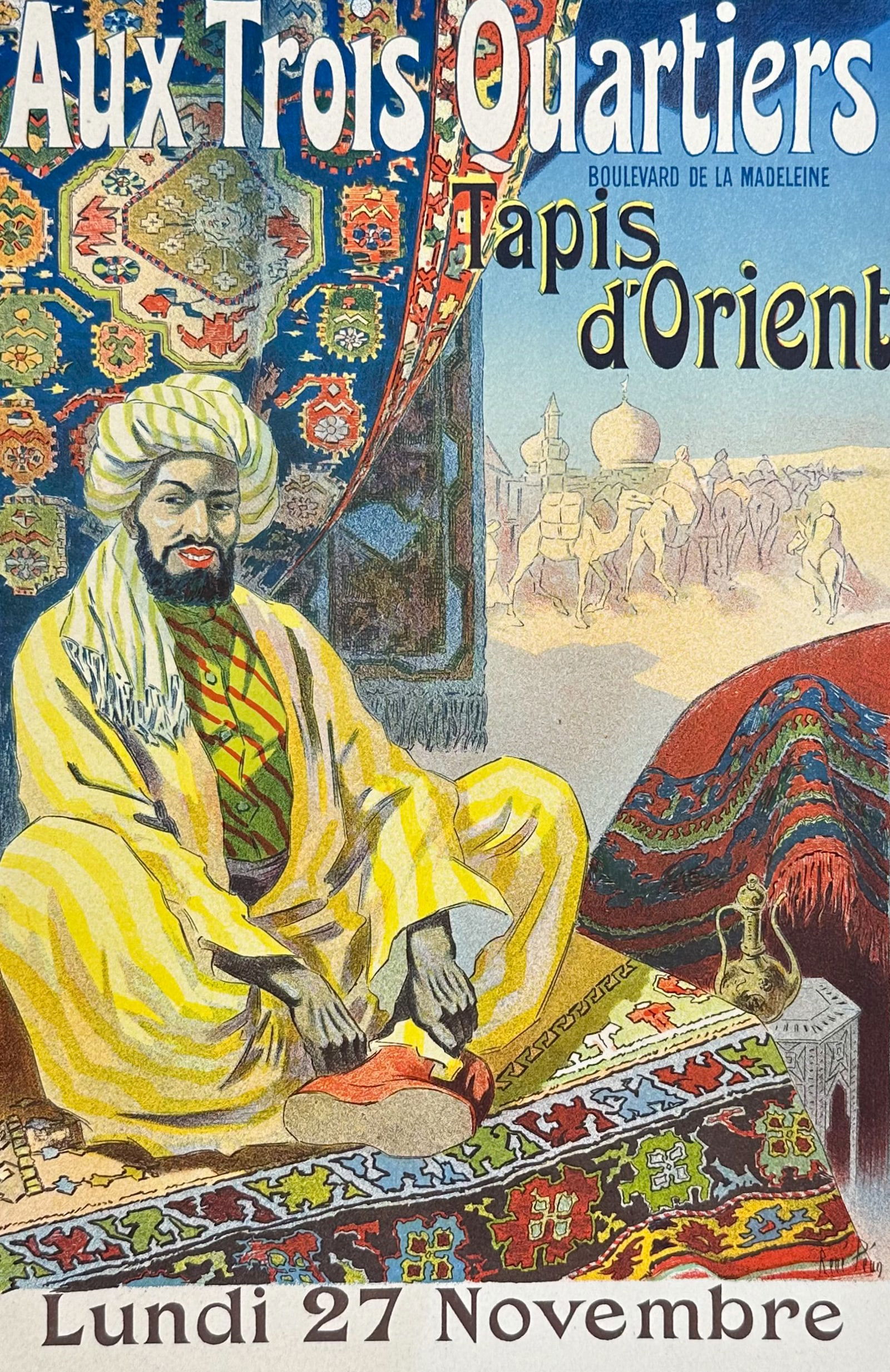 Maitres Affiches by Pean - Trois Quartiers. 211: This first edition, folio lithograph after a poster is from Les Maitres de l'Affiche. The work was published by Imprimerie Chaix under the direction of Jules Cheret in Paris between 1896 and 1900. The