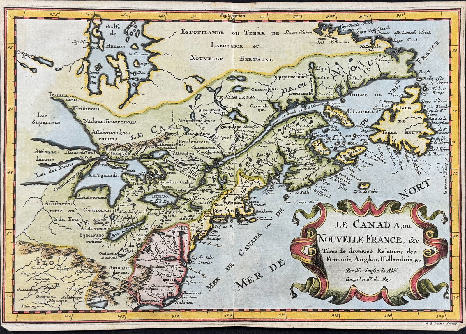 Sanson - Map of Canada or New France with the Great Lakes (1 of 1)