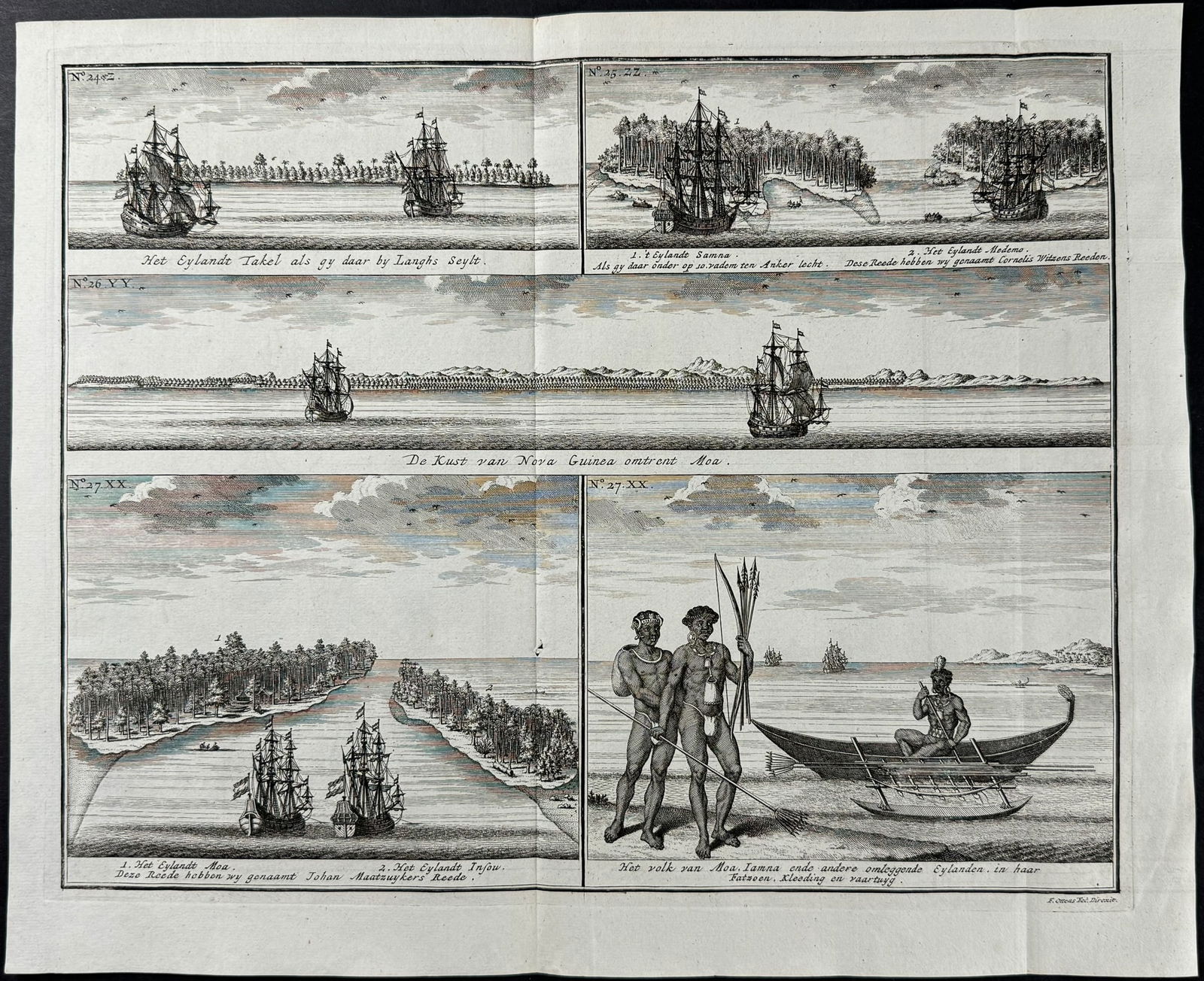 Valentijn - Views of New Guinea: Harbor, Boats, Native People (1 of 1)