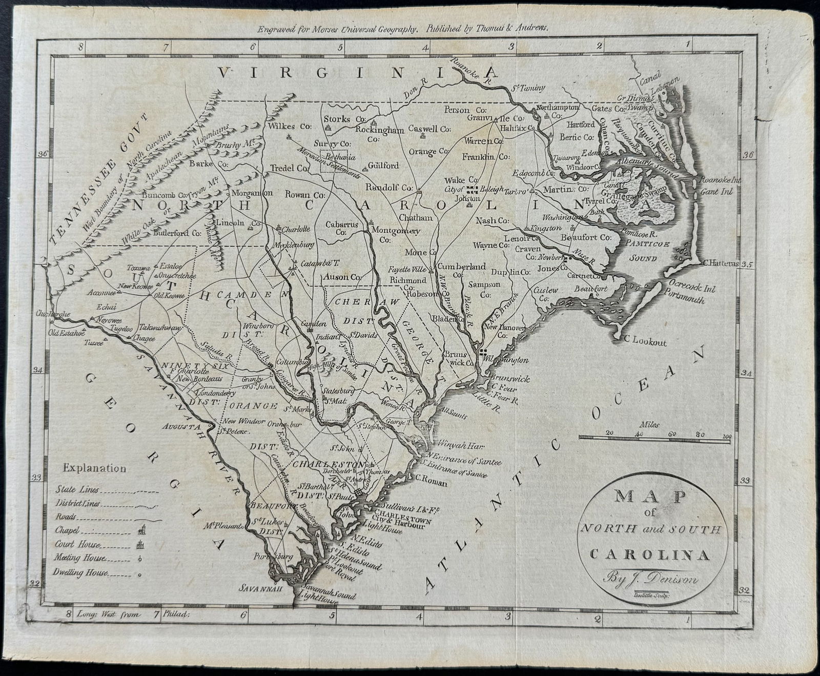 Morse - Map of North and South Carolina (1 of 1)