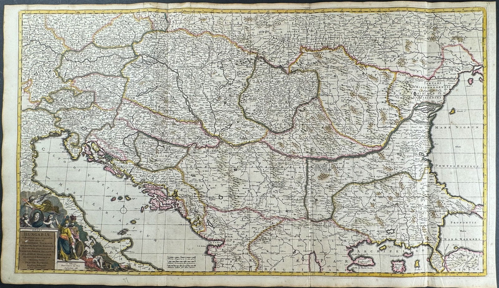 De Wit - Map of Hungary, Eastern Europe (1 of 1)
