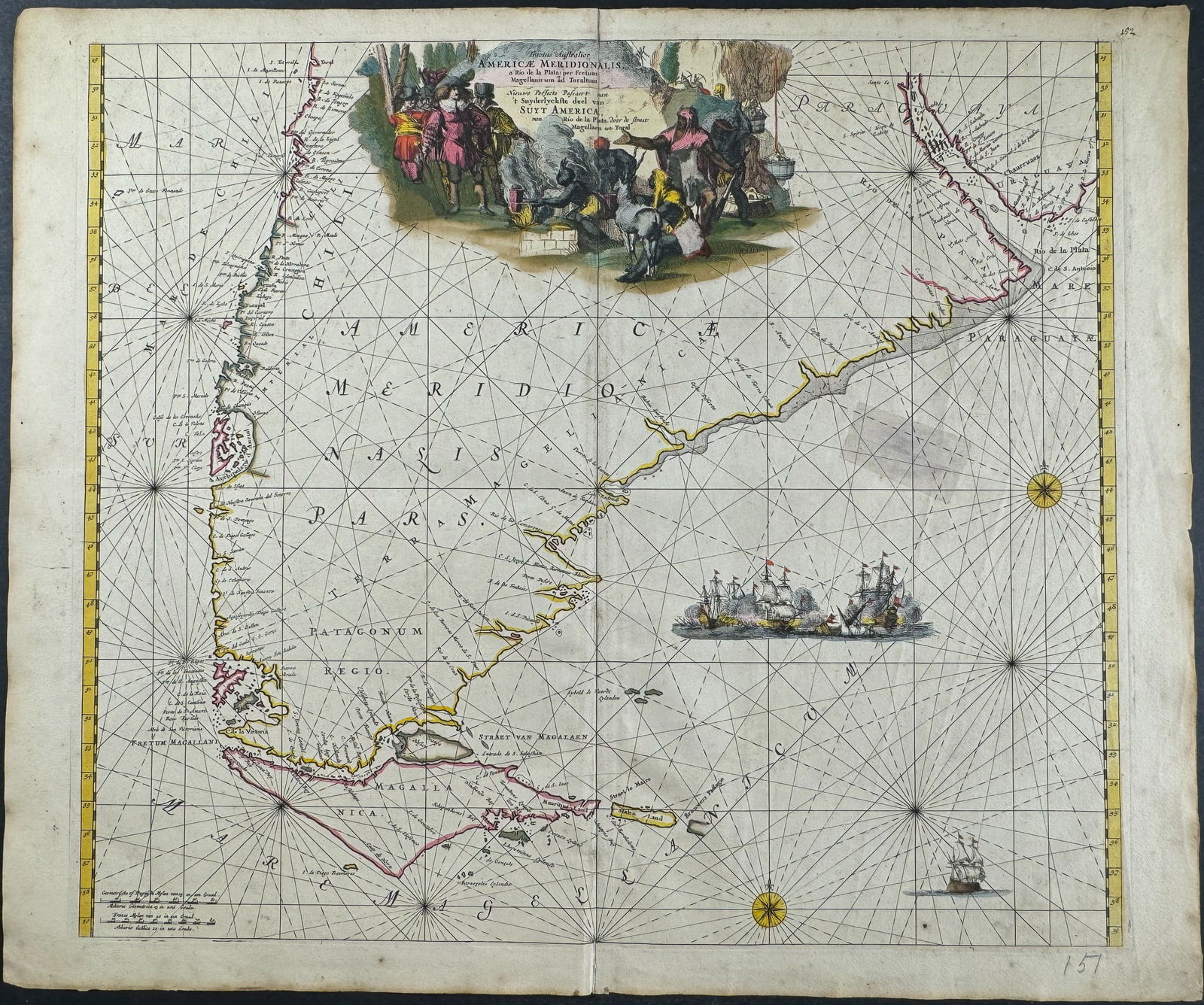 De Wit - Map of Southern South America with Magellan Strait (1 of 1)