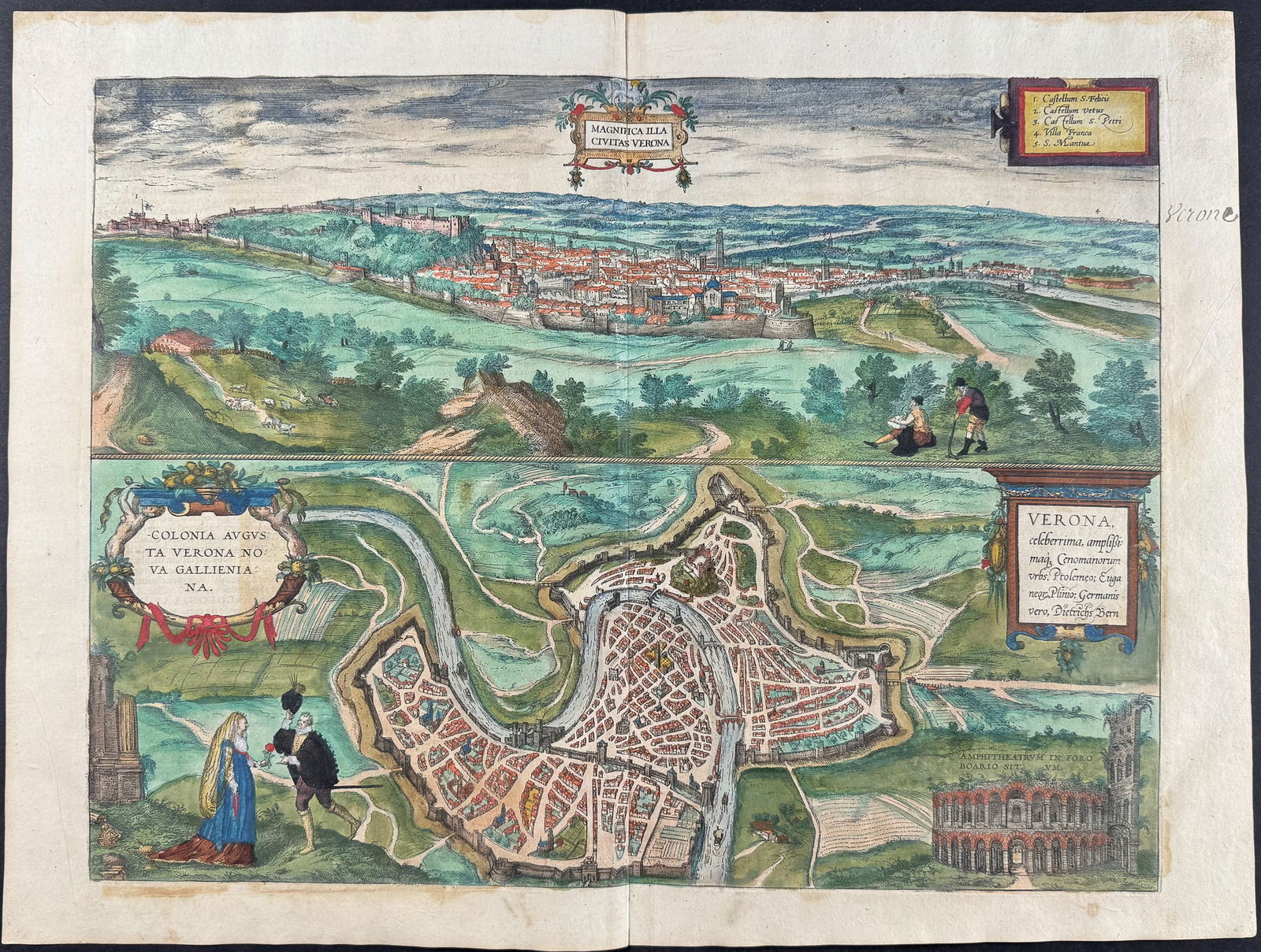 Braun & Hogenberg, pub. 1575 - View of Verona, Italy (1 of 1)