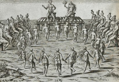 De Bry - Florida - Solemnities as the king receives a queen