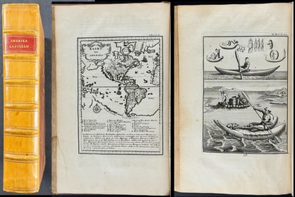 La Fiteau's De Zeden der Wilden van Amerika - Volume with 1 Map & 41 Enravings
