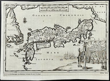 Van Der Aa - Map of Japan with part of Korea & China (Explorer: William Adams)