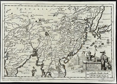 Van Der Aa - Map of China with part of India, Siam, Japan, Korea (Explorer: Fernando Perez d'