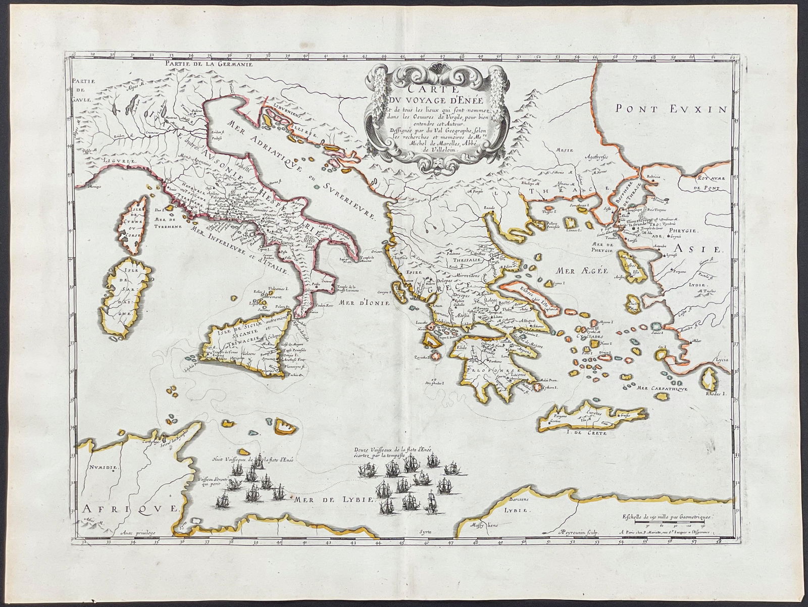 Sanson - Route of Aeneas in the Eastern Mediterranean and Aegean Seas (1 of 1)