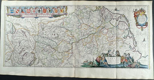Blaeu - Map of the Rhine River