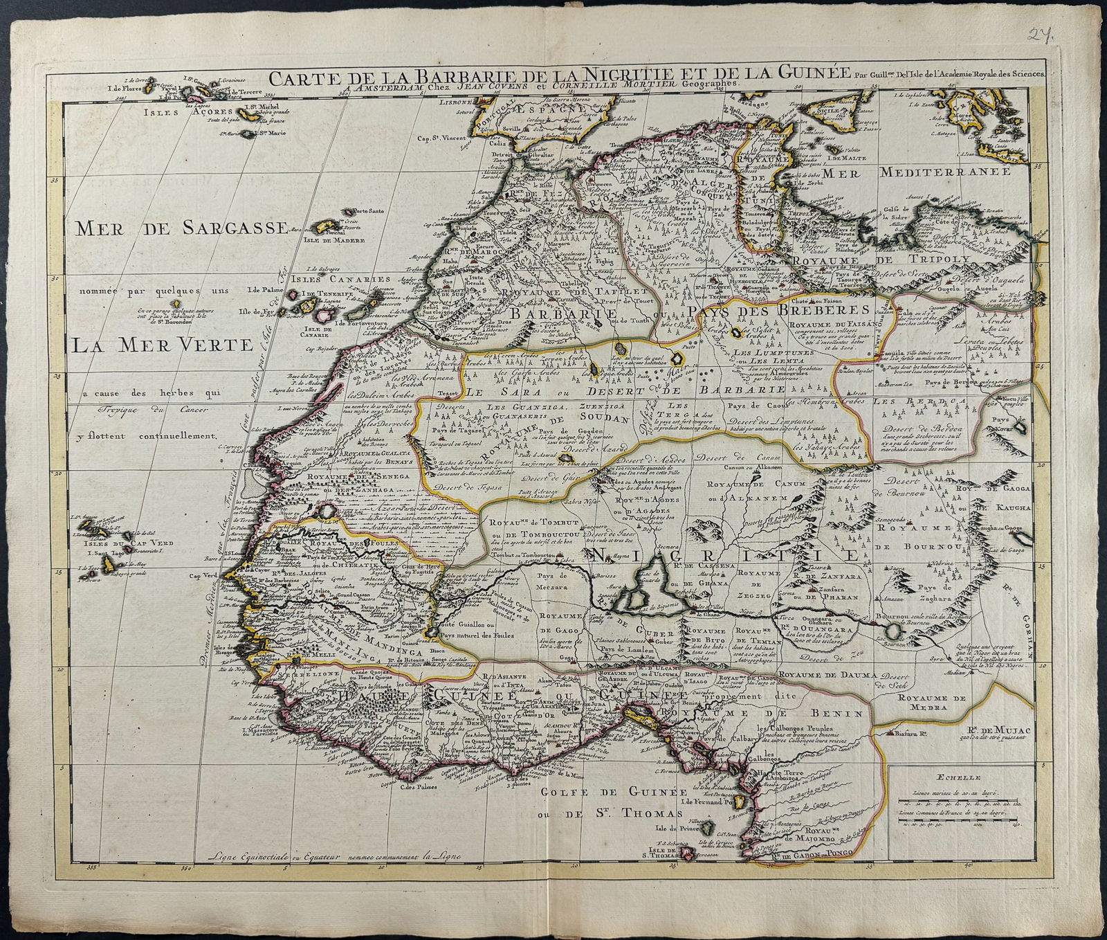 De L'Isle - Map of Northwest Africa (Guinea, Barbary) (1 of 1)
