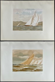 Shields - 4 Yacht Chromolithographs