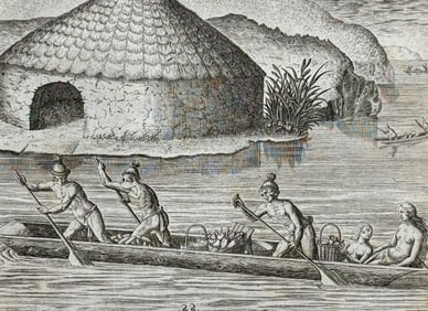 De Bry - Florida - Industry of the Floridians in depositing their crops in the common granary