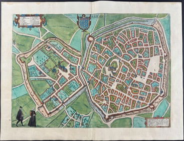 Braun & Hogenberg, pub. 1575 - View of Arras, France