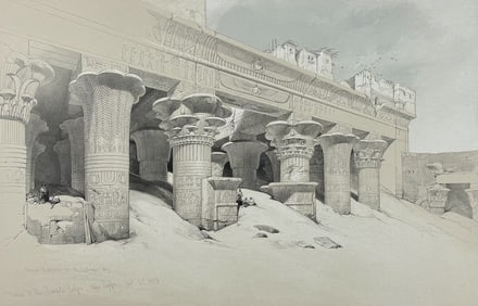 David Roberts - Part of the Portico of Edfou