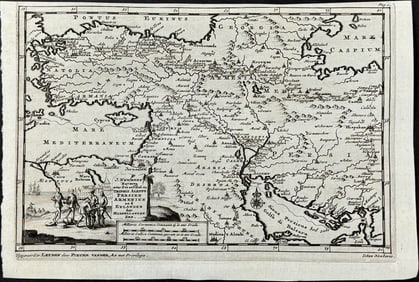 Van der Aa - Map of Turkey, Persia, Arabia (Explorer: John Newberry)