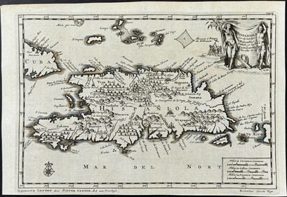 Van der Aa - Explorer: Christopher Columbus - Map of Hispaniola with part of Cuba
