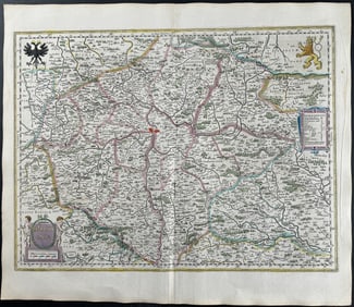 Blaeu - Map of Bohemia (Czech Republic)