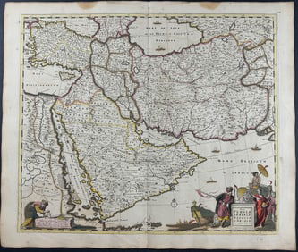 De Wit - Map of Persia, Arabaia, Armenia, Turkey