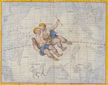 Flamsteed, Folio - Gemini (Twins) Constellation