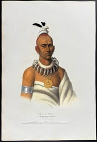 McKenney & Hall, Folio - Tai-O-Mah, A Musquakee Brave