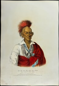 McKenney & Hall, Folio - Black Hawk or Ma-Ka-Tai-Me-She-Kia-Kiah, A Saukie Brave