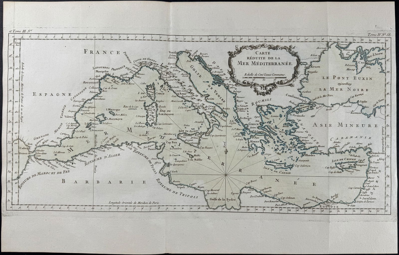 Bellin - Chart of the Mediterranean Sea