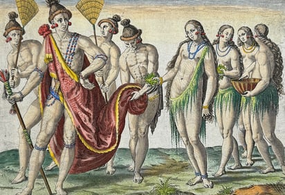 De Bry - Florida - The king and queen taking a walk for their amusement