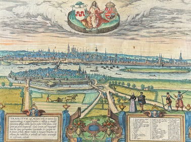 Braun & Hogenberg, pub. 1575 - View of Maastricht, Netherlands