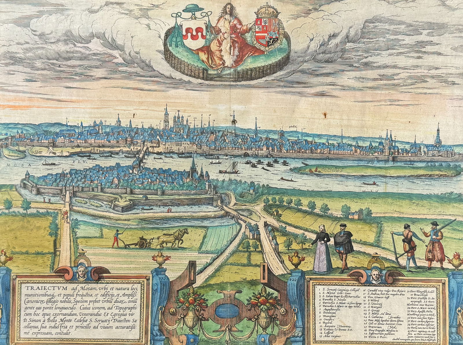 Braun & Hogenberg, pub. 1575 - View of Maastricht, Netherlands