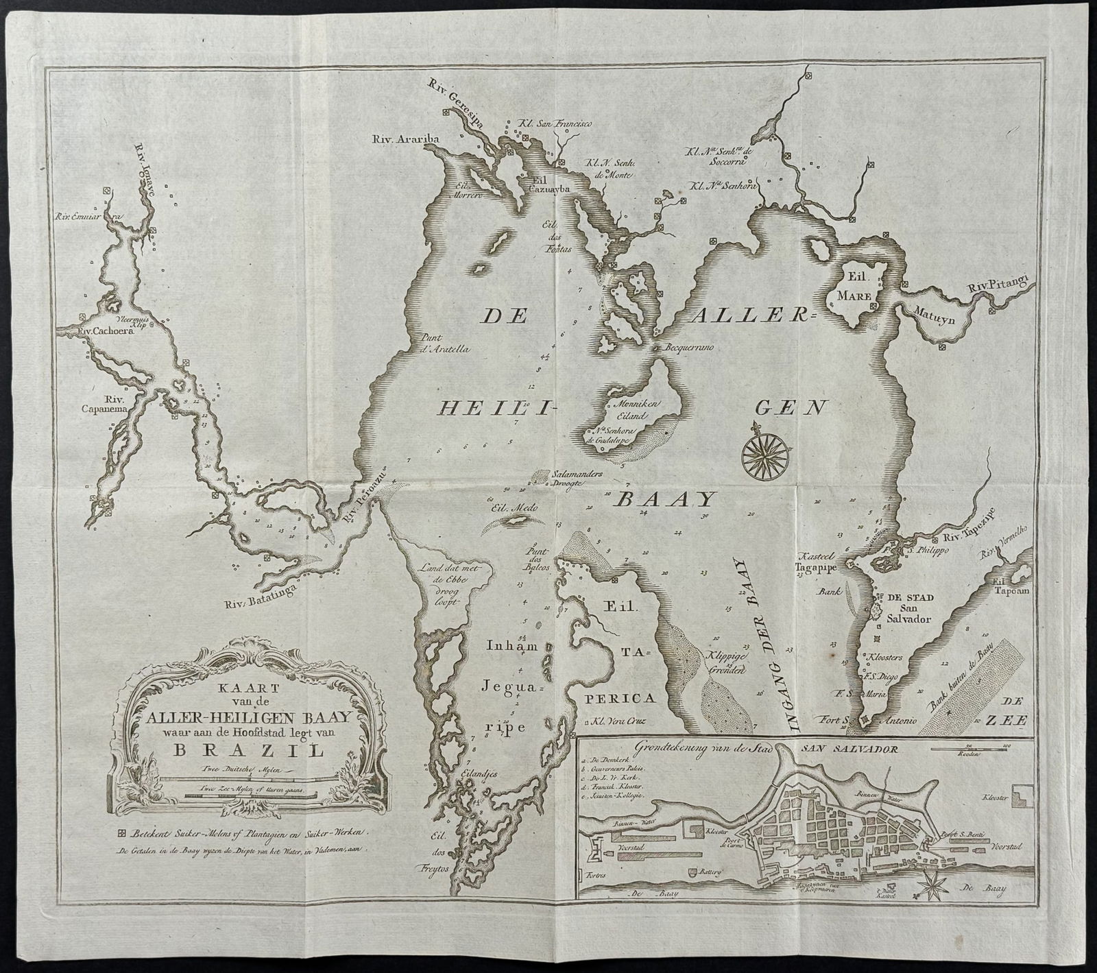 Tirion - Map of Bahia Todos Santos, Brazil with Inset of San Salvador (1 of 1)