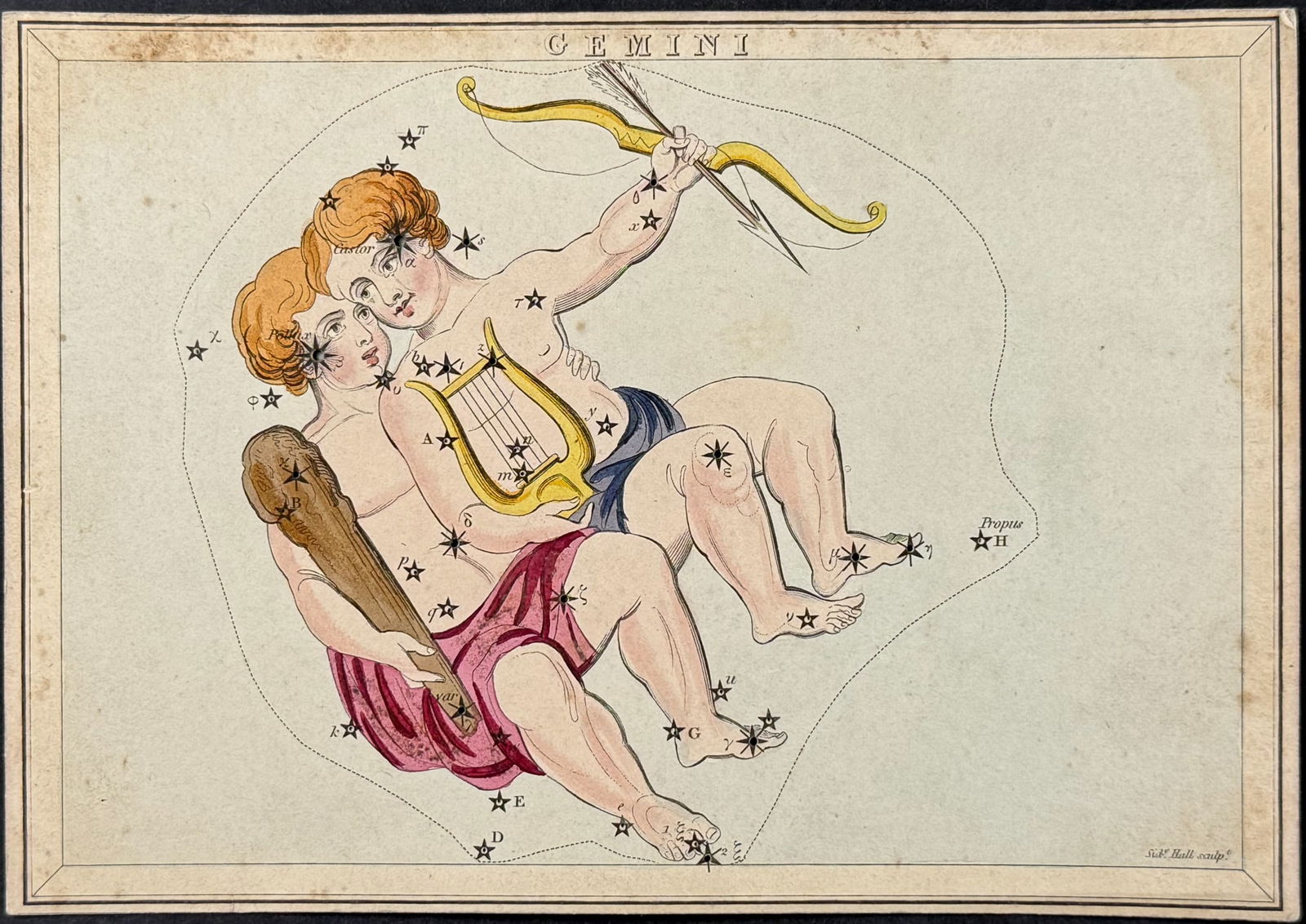 Aspin - Constellation Map of Twins (Gemini) (1 of 1)