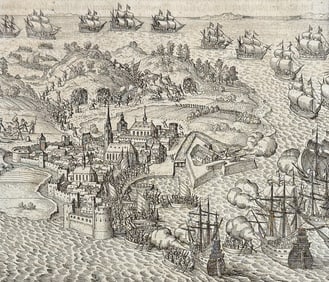 Gottfried - Battle at Sea near Fortified Town