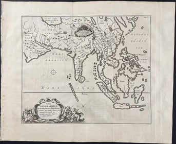 Kircher, pub. 1682 - Map of Asia with Subterranean Markings