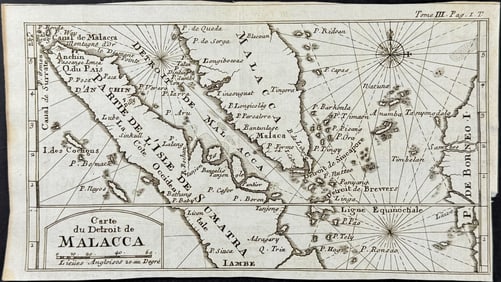 Dampier - Chart of the Malacca Strait