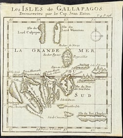 Dampier - Map of the Galapagos Islands