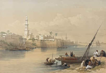 David Roberts - View on the Nile, Ferry to Gizeh