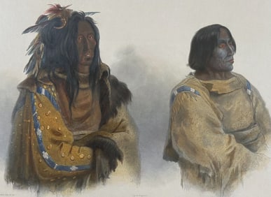 Karl Bodmer - Mehkskeme-Sukahs (Blackfoot-chief), Tatsicki-Stomick (Piekann Chief). 45
