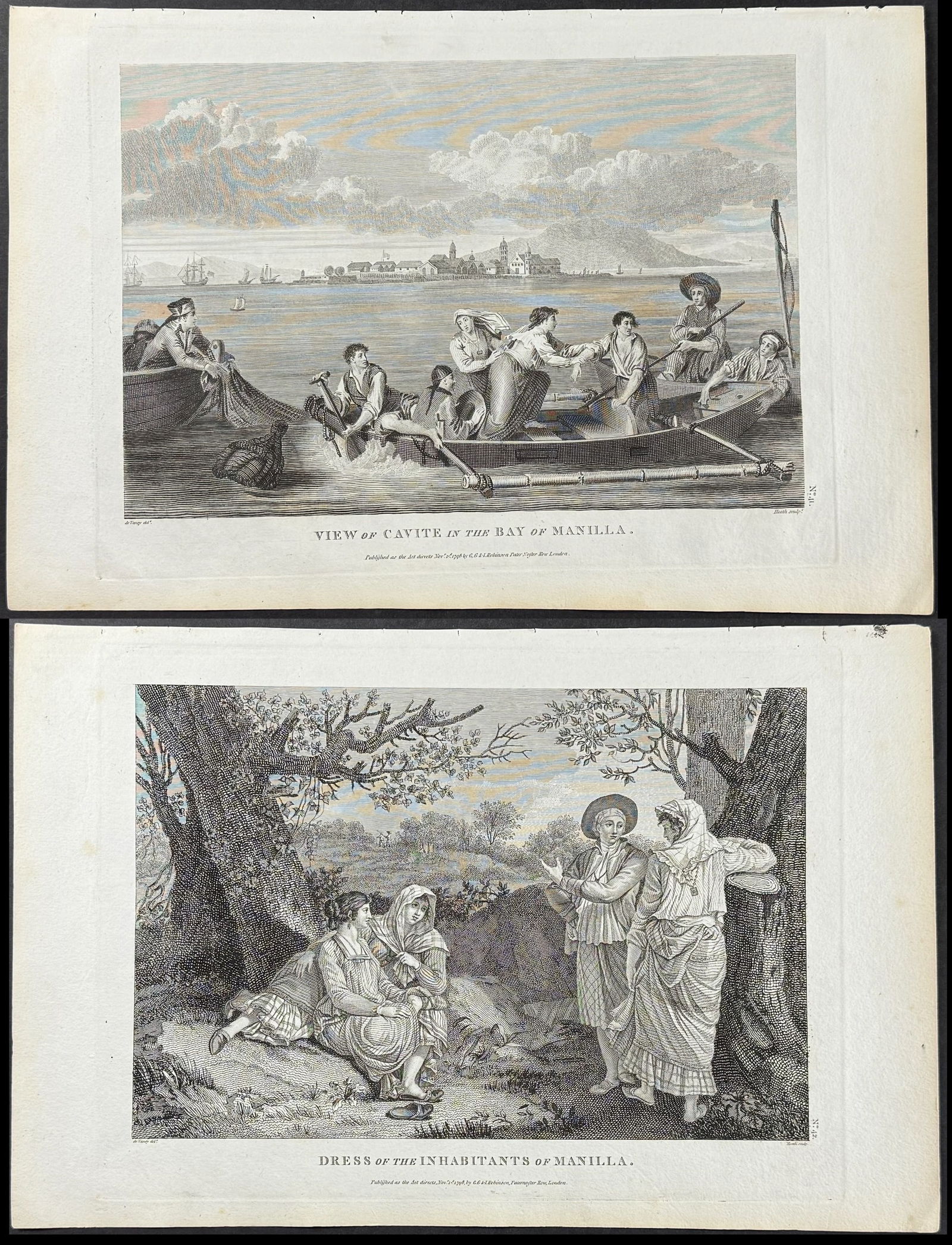 La Perouse - 3 Engravings of Manilla, Philippines (1 of 4)