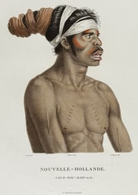 Peron & Freycinet - Cour-Rou-Bari-Gal, Native Man of Australia or New Holland. 18